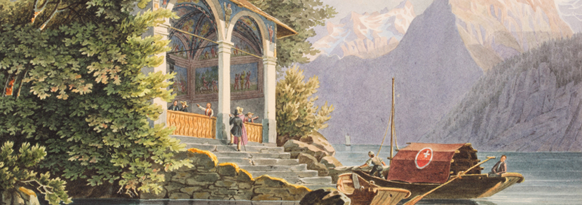 ‘Tellsplatte, Lake Lucerne’ mid-19th century watercolour Hammer price: £320
