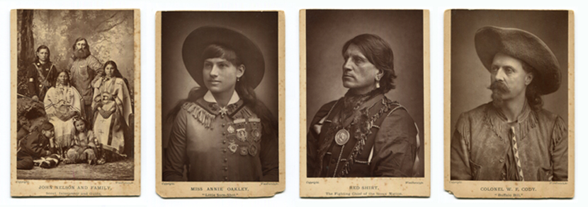 A group of six Woodburytype photographs relating to Buffalo Bill,