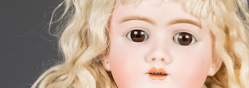 Max Handwerck bisque head doll, impressed 'DEP', with blonde wig
