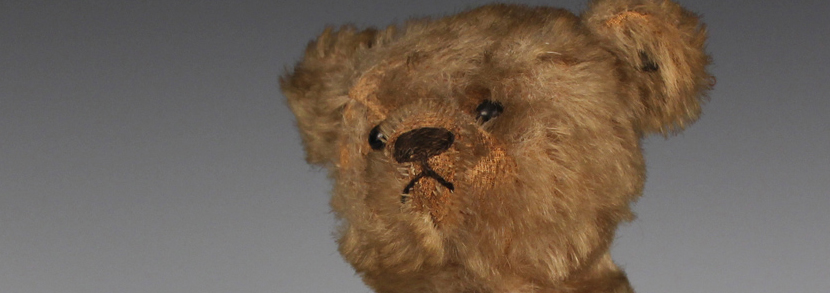 An early Steiff mohair clockwork teddy bear with button in left ear