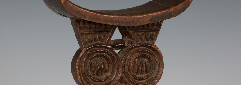 African Shona carved hardwood tribal headrest, probably 19th century