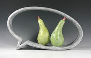 Estimate: £250-350
Paul Cox - 'Pair of Pears', polychrome resin, signed and dated '09, length approx 53cm.