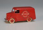 A Dinky Toys Trojan van 'McLean Trucking Company', finished in red with red hubs and white tyres (some minor paint chips to roof, rear and hubs).
