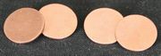 A pair of 9ct gold circular cufflinks.