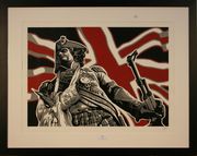 Rourke Van Dal - 'Not on Your Nelly [Patriot Version]', four-colour screenprint, signed, editioned 38/75 in pencil and blindstamped, approx 53.5cm x 73cm.