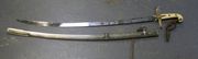 A Victorian general officer's mameluke hilted sword by F.I. Cater, with curved single edged blade, length approx 76cm, etched with VR cyphers, general's crossed sword and battalion badges, foliate sprays, etc, gilt brass hilt with general's badges to crosspiece, ivory grips (one broken at pommel with bullion knot), in its matching nickel plated scabbard).