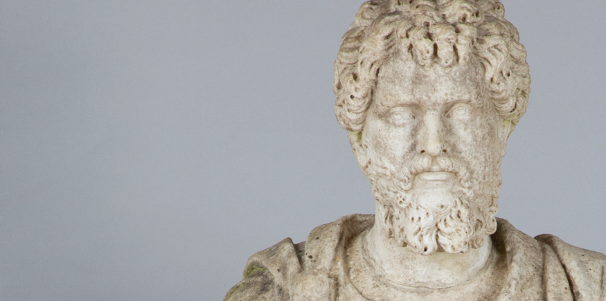 Important ancient Roman carved marble head and shoulders portrait bust of Septimius Severus, circa late 2nd/early 3rd century AD