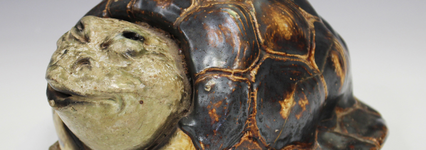 Rare Martin Brothers stoneware model of a grotesque tortoise