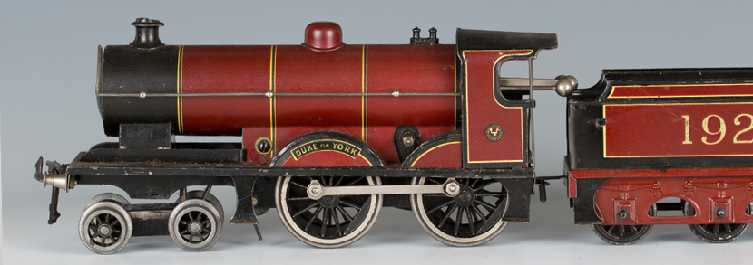 Bassett-Lowke gauge O clockwork 4-4-0 locomotive no. 1927 'Duke of York' and tender