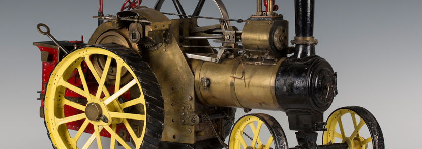 1 inch scale coal fired model of a Burrell single cylinder traction engine