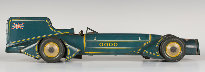 Gunthermann tinplate clockwork Captain Campbell's Bluebird land speed record car