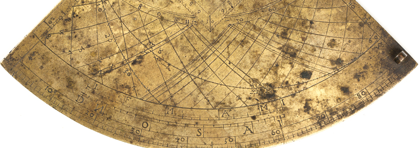 17th/18th century brass horary Gunter’s quadrant