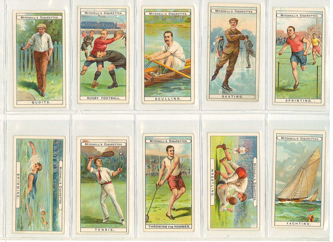 mitchell's cigarette cards A set of 25 Stephen Mitchell 'Sports' cigarette cards, circa 1907