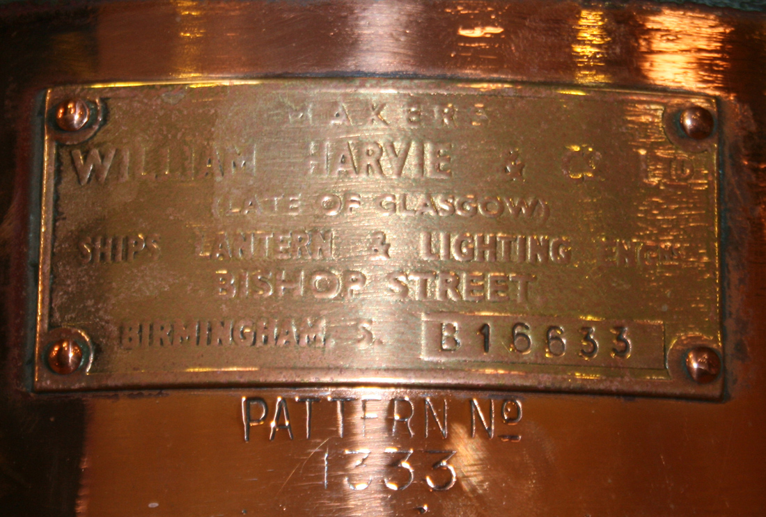 An early/mid-20th Century copper and brass mounted ship's lantern