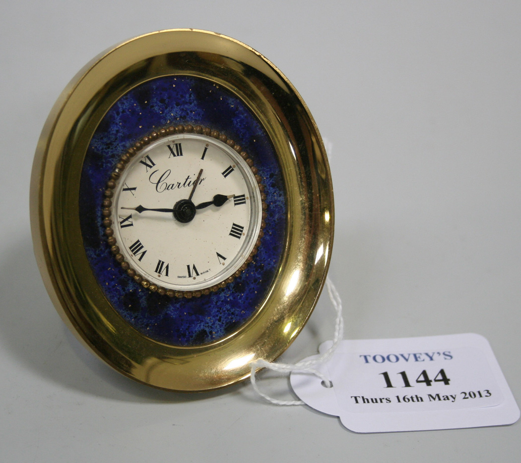 cartier lapis clock