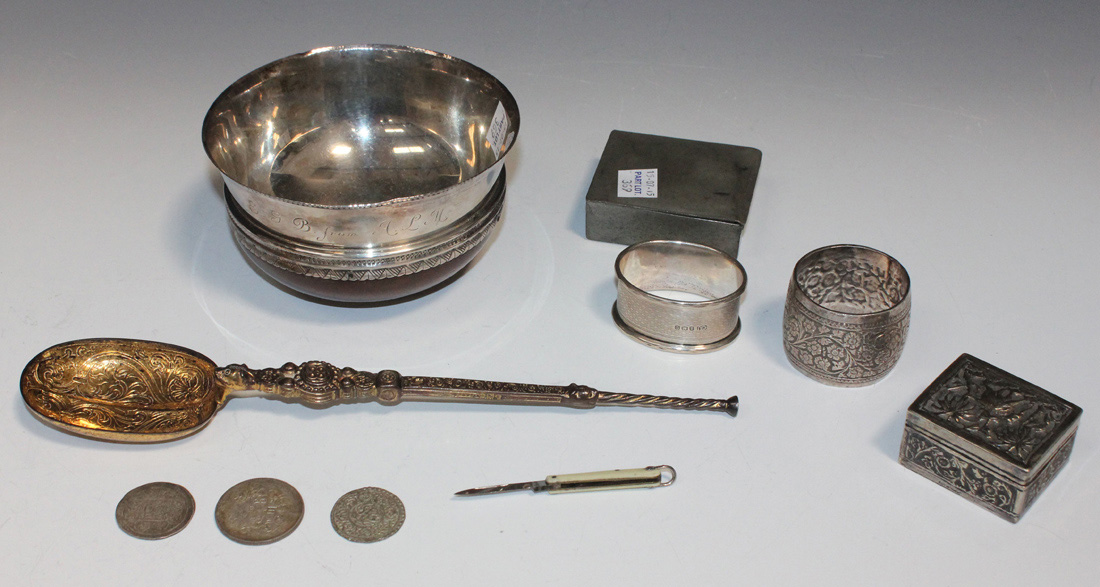 An Edwardian silver gilt model of the Coronation anointing spoon