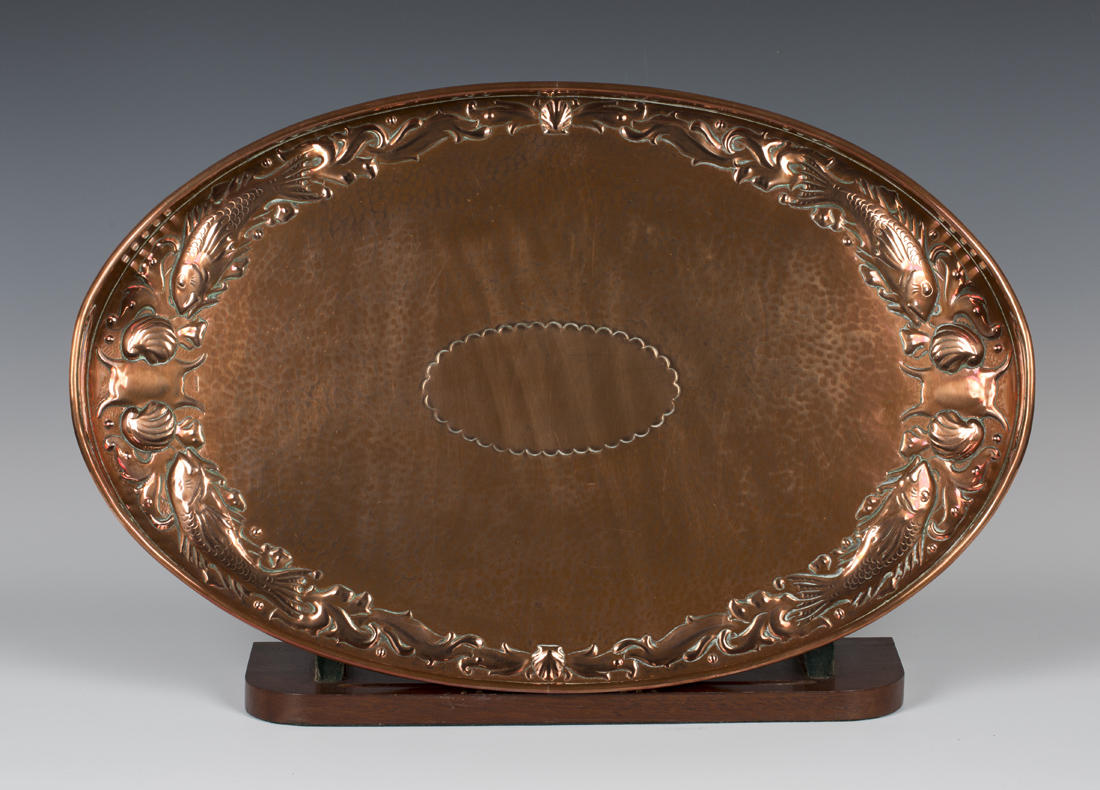 Acid Etched Copper Arts and Crafts Tray, in the Style of Carence - Ruby Lane