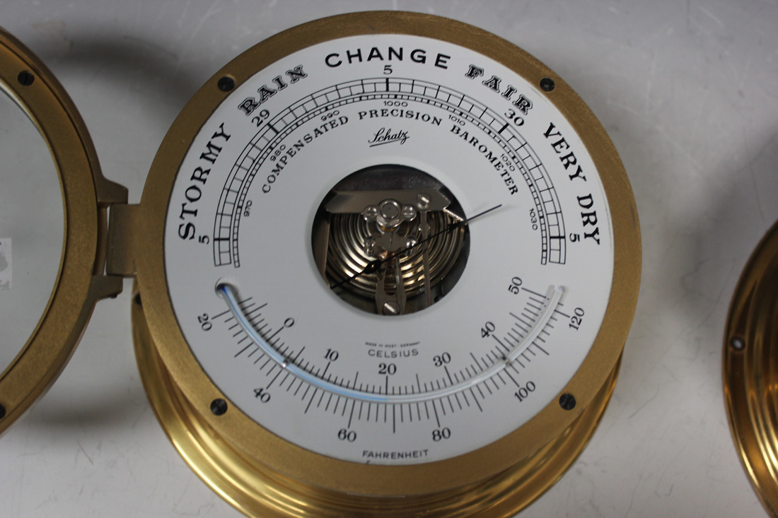 A 20th Century Schatz 'Royal Mariner' brass cased ship's clock