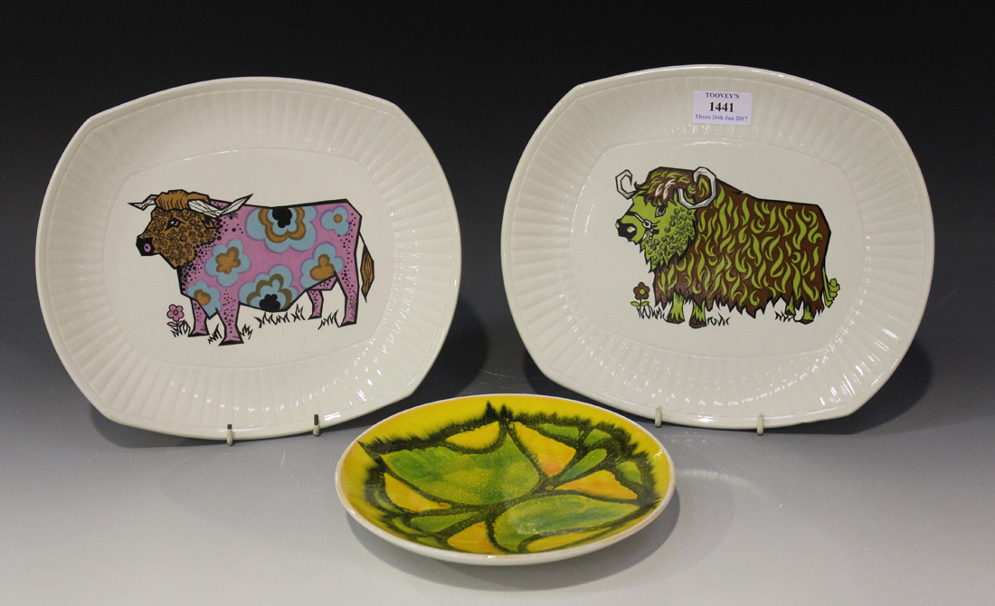 BEEFEATER Steak & Grill Set Staffordshire Ironstone Pottery Vntg 60s  EUC 