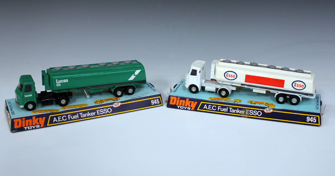 A Dinky Toys No. 945 A.E.C. fuel tanker 'Esso' with tiger logo to