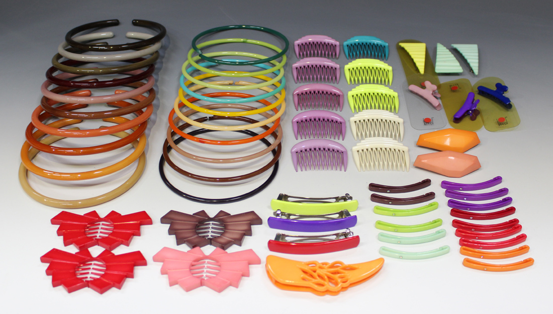 Manøvre bh Definition A collection of Buch & Deichmann Denmark nylon chokers, in two sizes, and  hair ornaments, includ