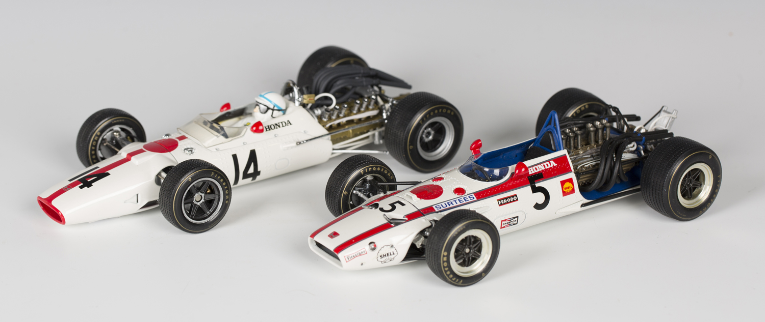 An Ebbro Premium Collection Honda RA300 F1 and a Honda RA301 John An Ebbro Premium Collection Honda RA300 F1 and a Honda RA301 John