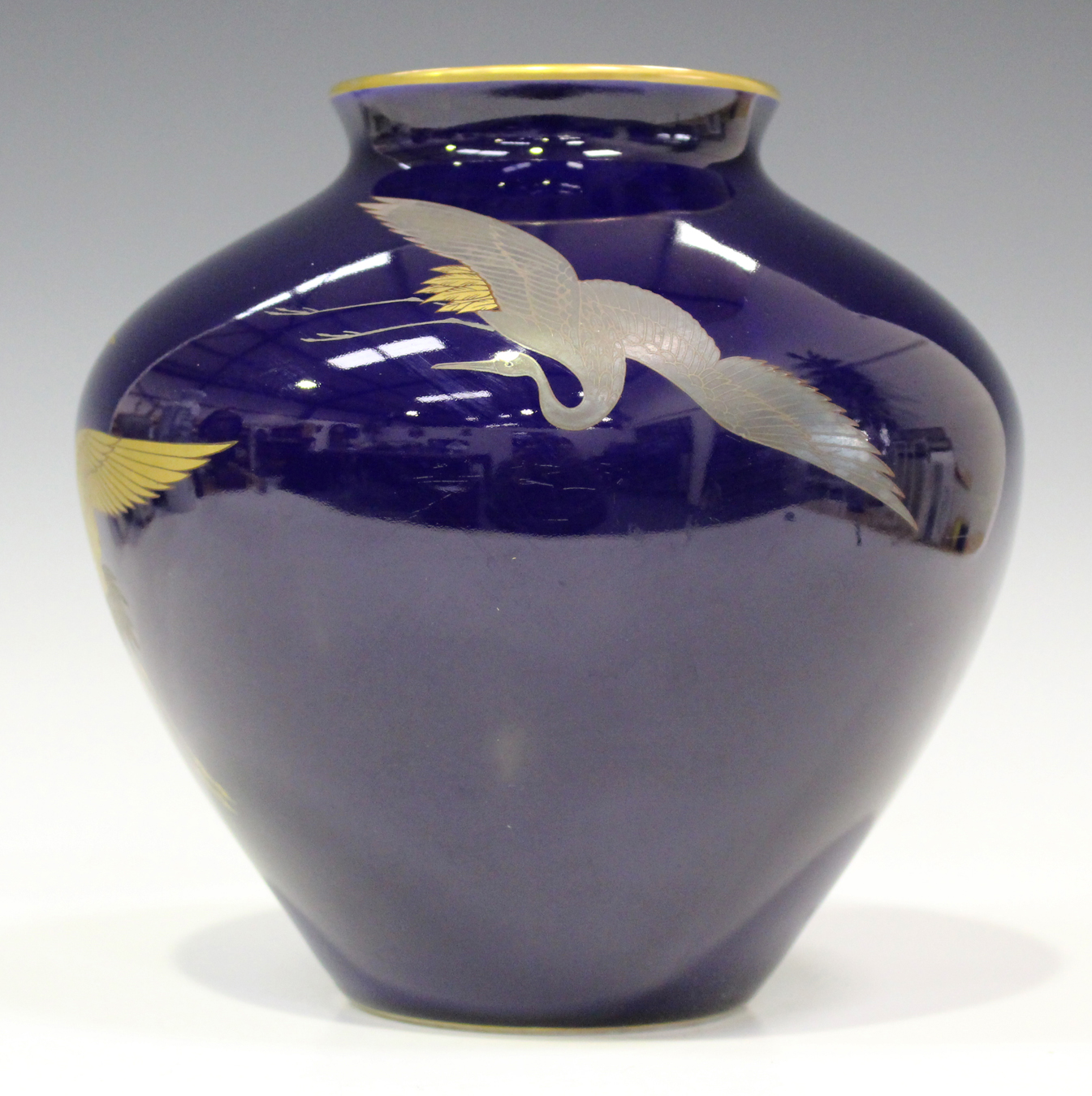 A Japanese Koransha Fukugawa porcelain vase, 20th century, the