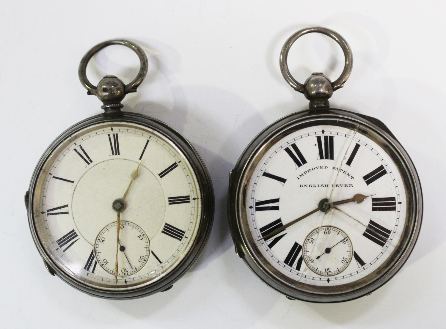 A silver cased keywind open-faced pocket watch, the gilt fusee movement ...