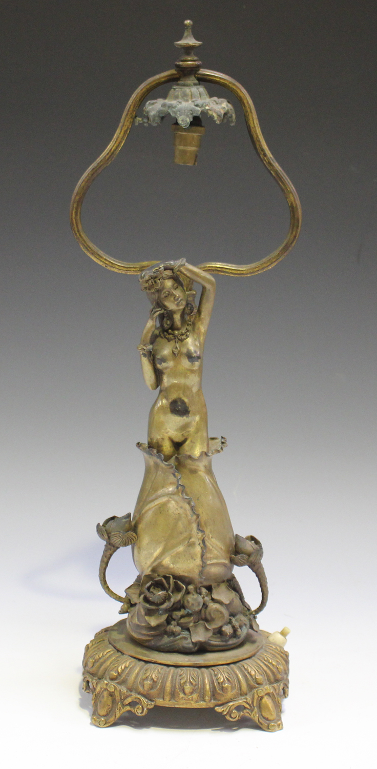 Art nouveau lamp shop base