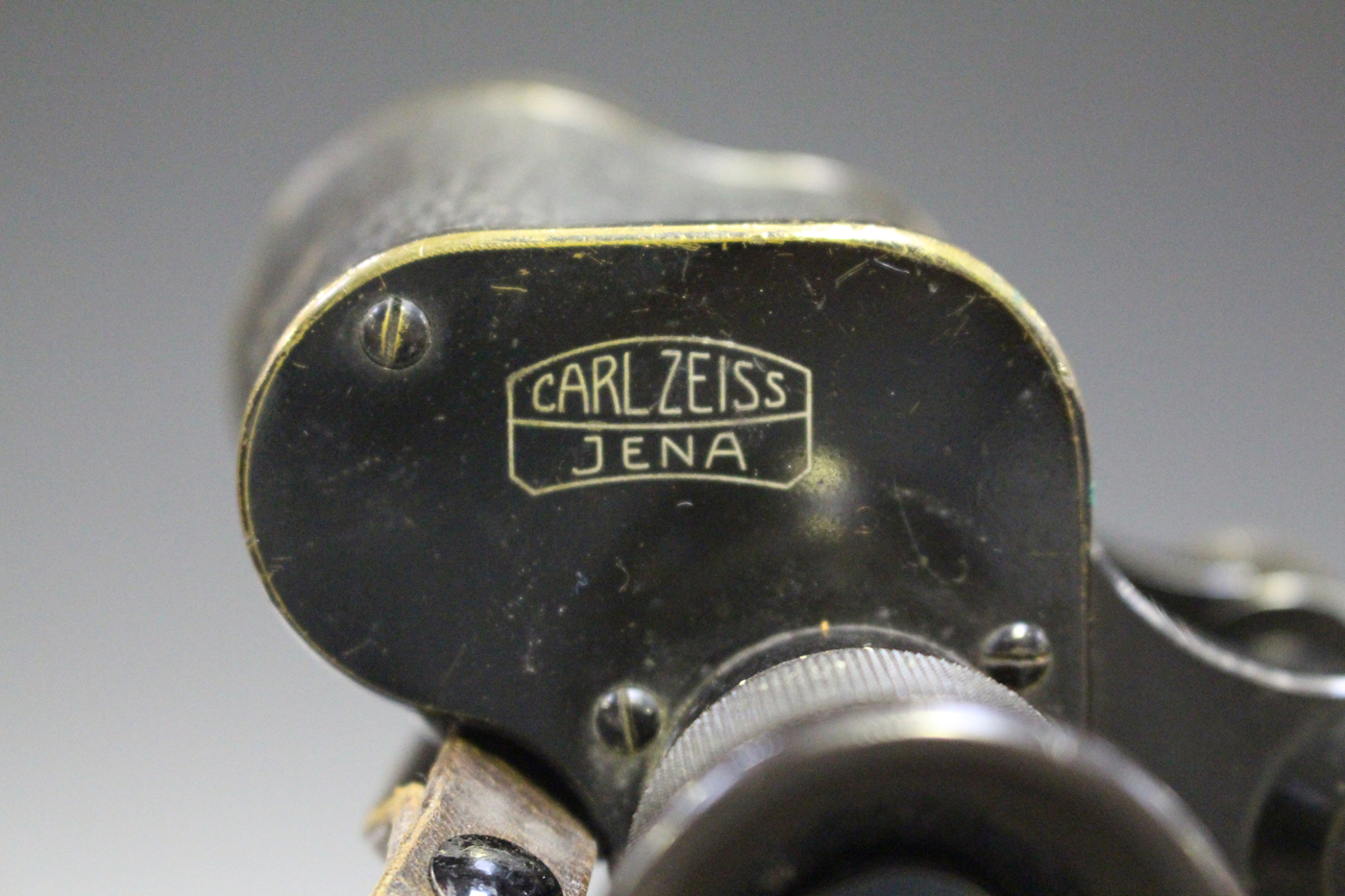A pair of Carl Zeiss Jena Marineglas 6x binoculars, bearing serial number '204160', within