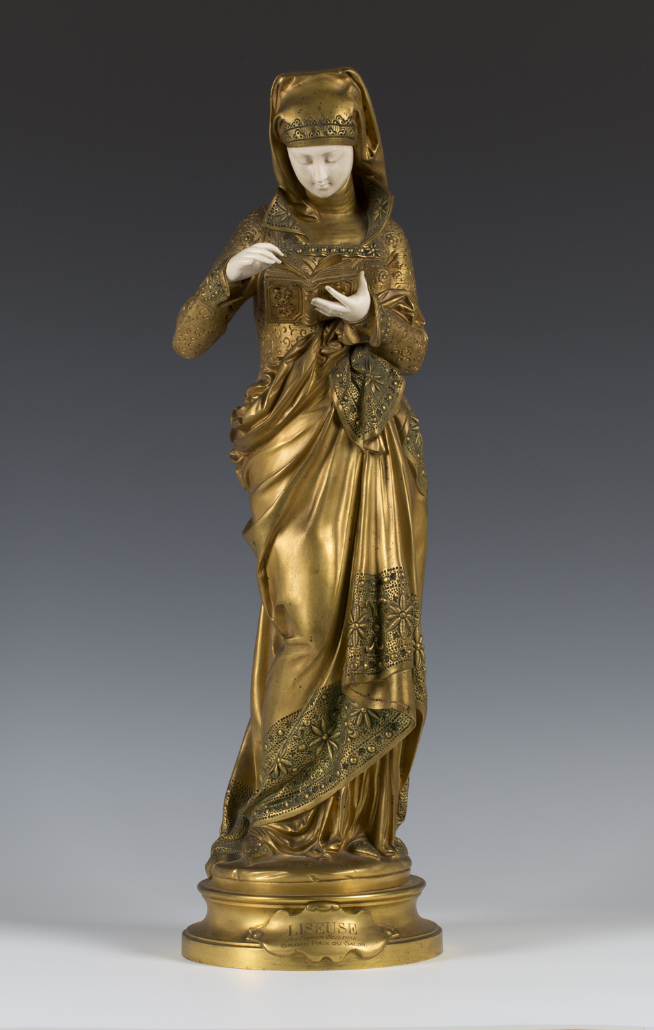 Albert-Ernest Carrier-Belleuse - 'Liseuse', a late 19th century French ...