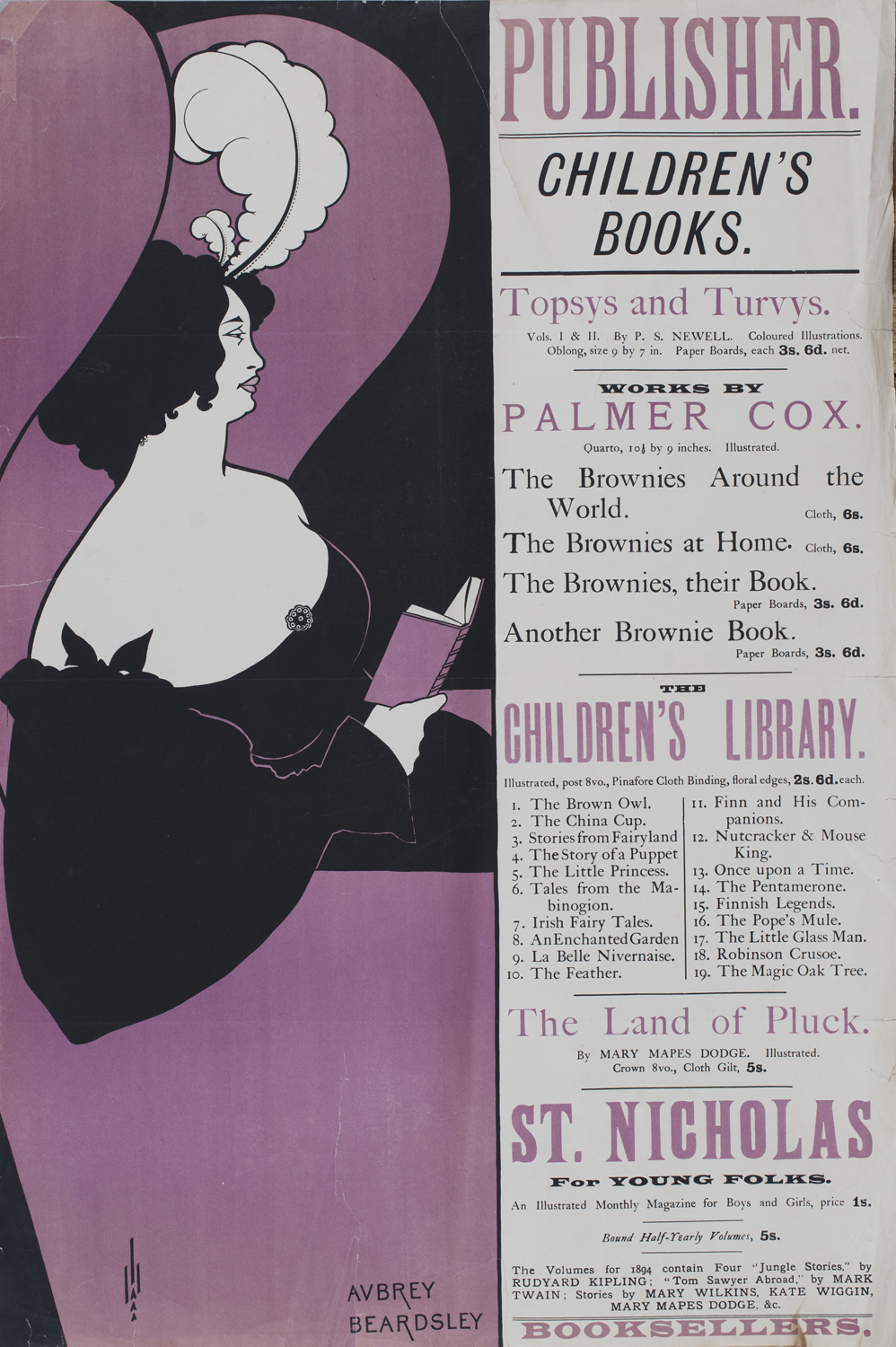 Aubrey Beardsley, Advertisement for Children’s Books, 1894, private collection.
