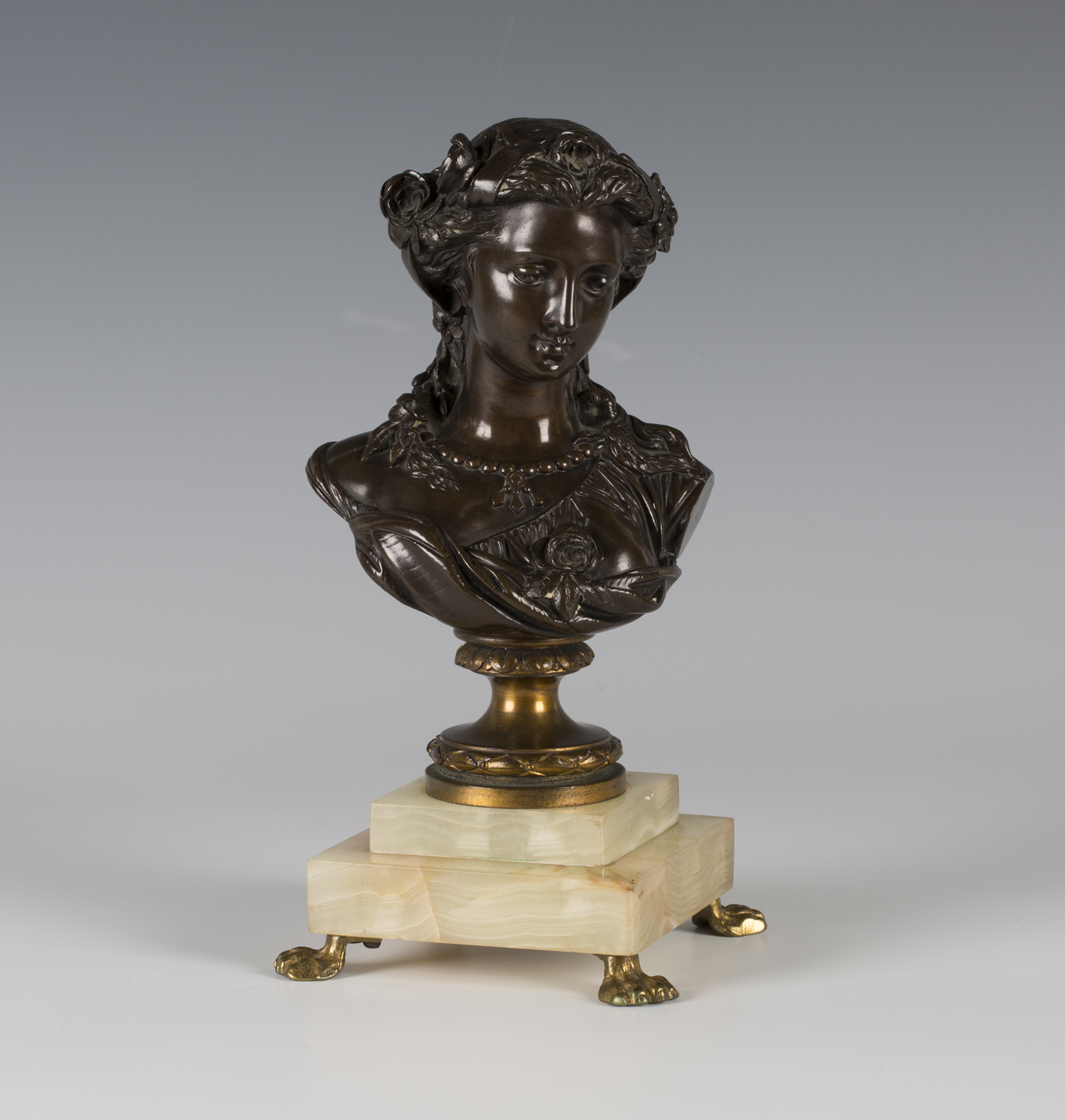 Albert-Ernest Carrier-Belleuse - a late 19th century brown patinated ...