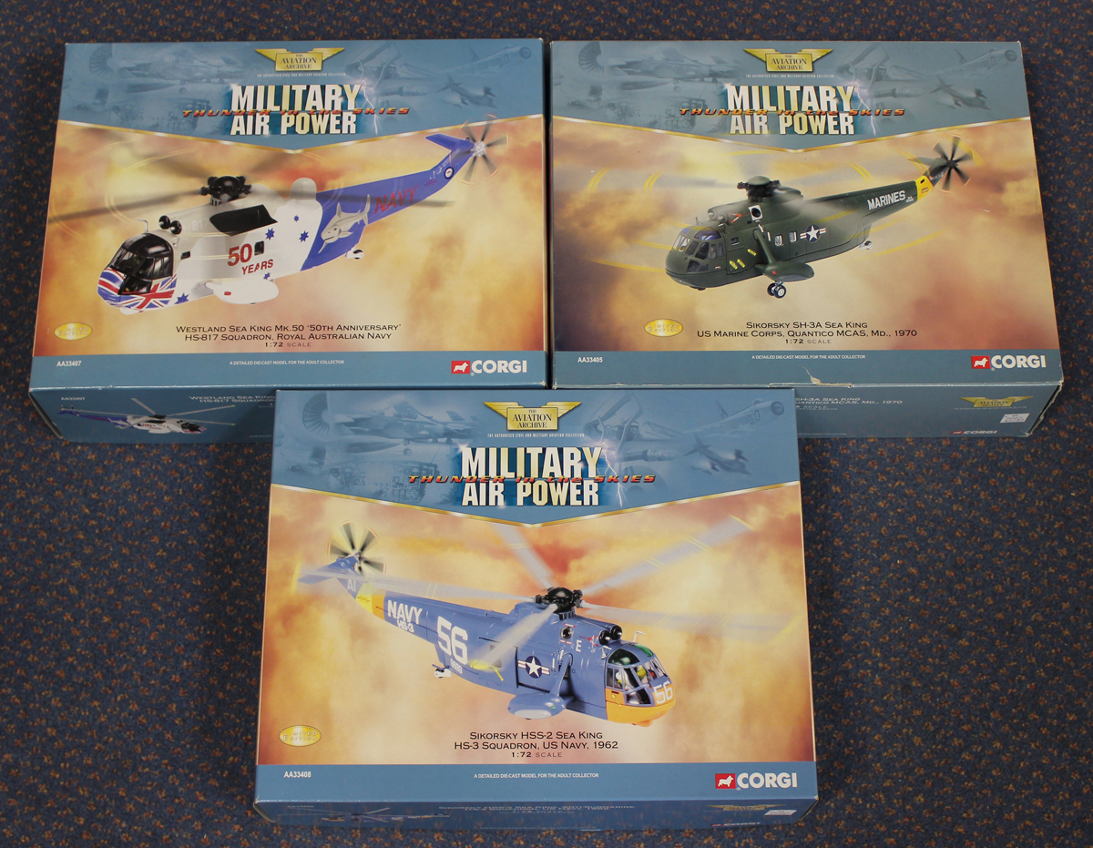 航空機・ヘリコプター Corgi HSS2 AA33408 Sea king HS3 USN 1:72 Corgi Sikorsky SH-3A Sea King Helicopter USN Tridents Gemini