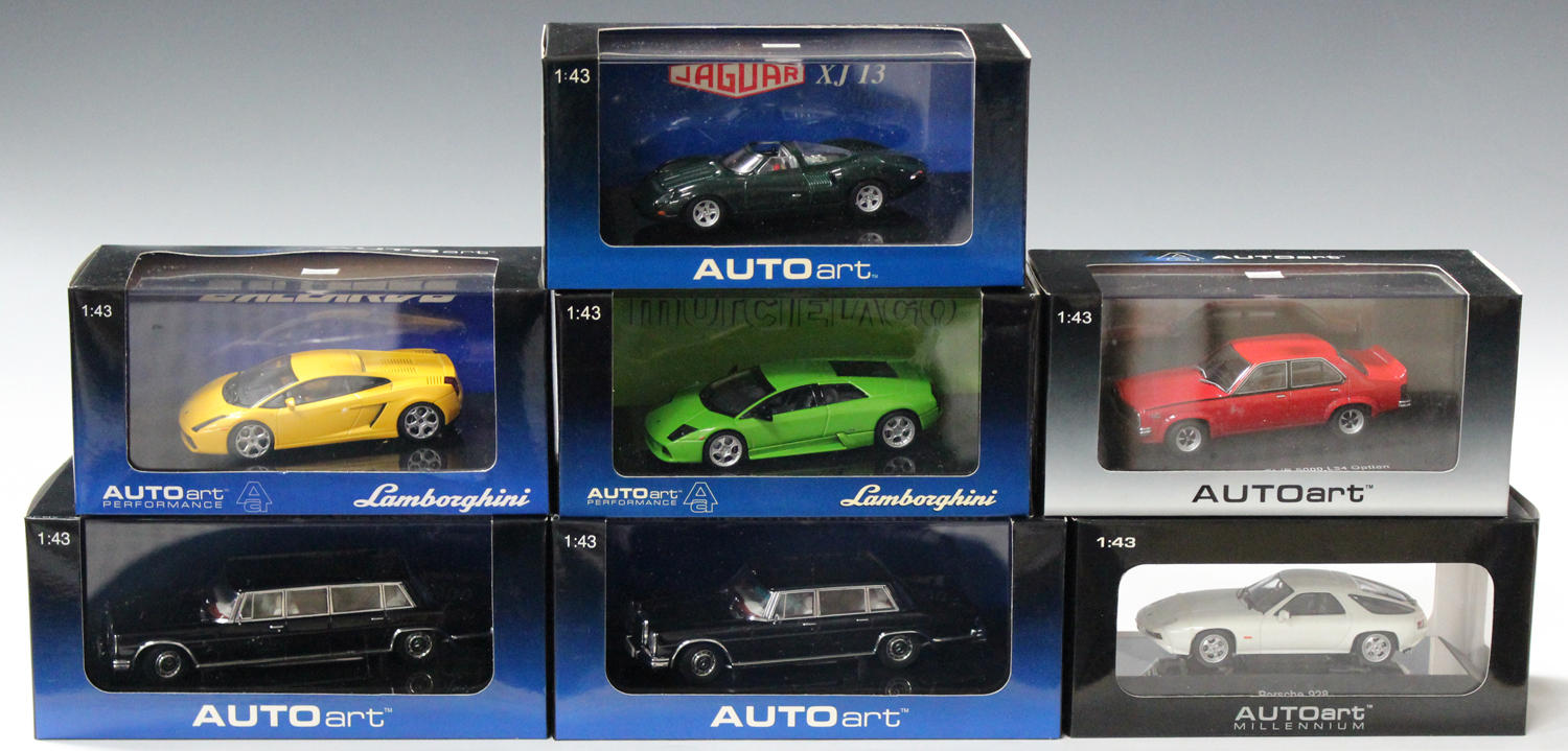 Fifteen AUTOart 1:43 scale model cars, including a No. 56197