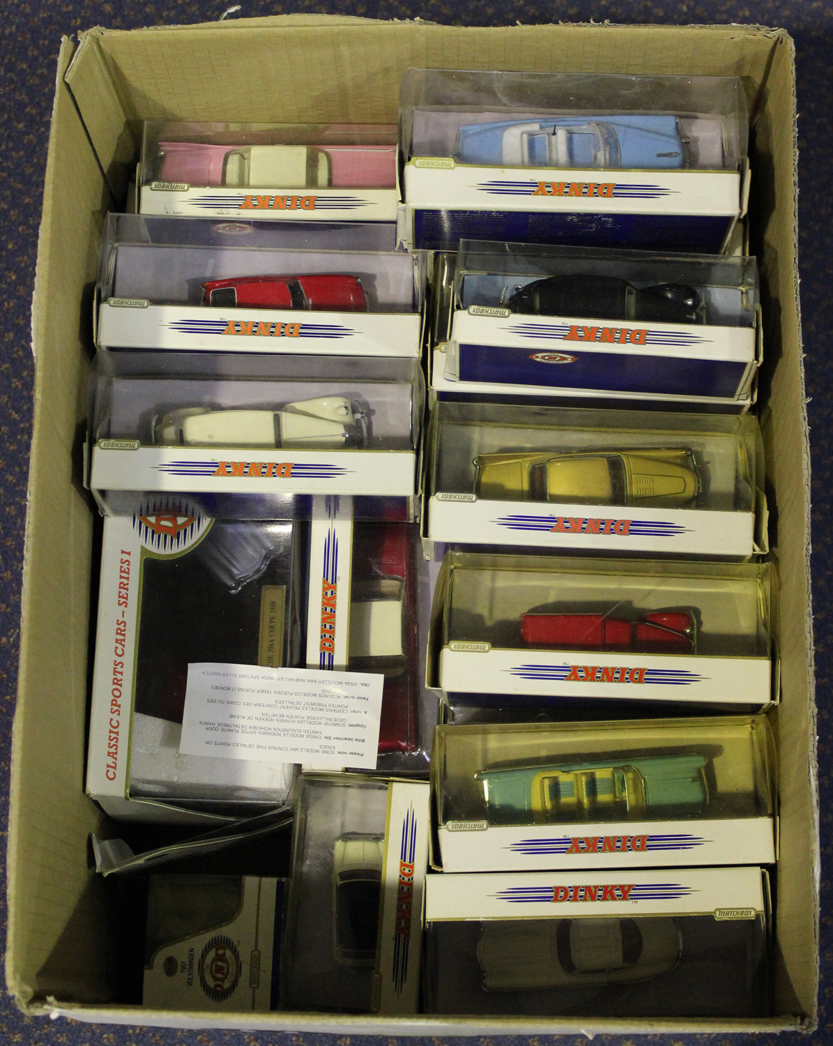 A collection of Matchbox Dinky vehicles, including a DY-29 1953