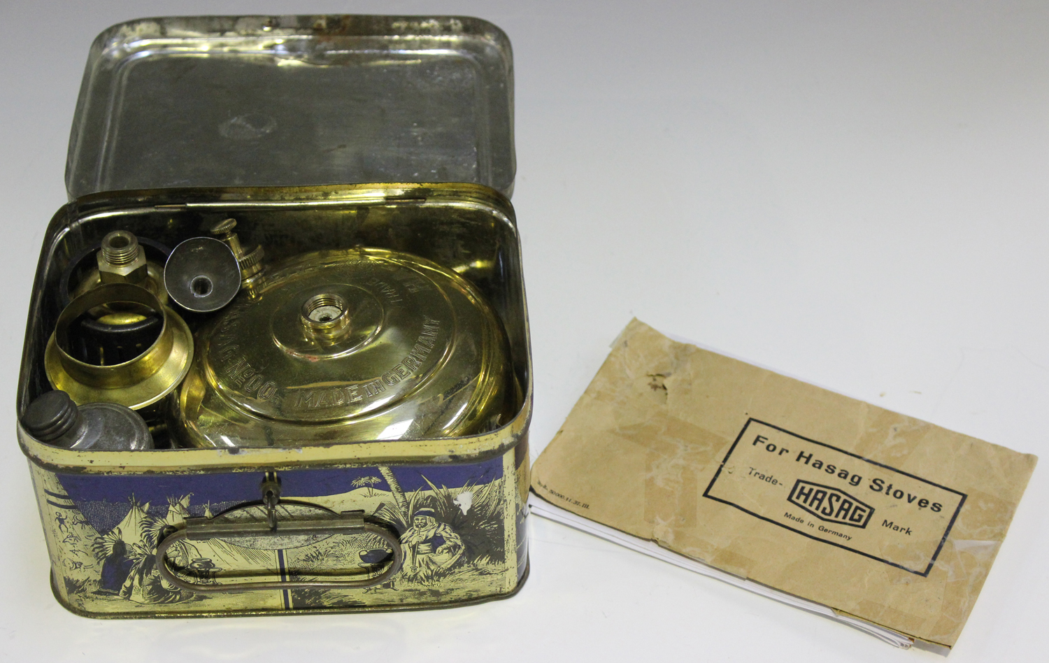 An early 20th century German camping stove by Hasag, the