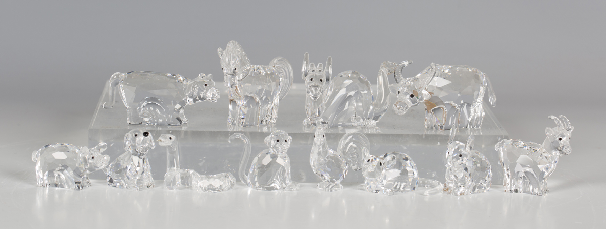 A set of twelve Swarovski Crystal Chinese Zodiac Collection animals,  designed by Anton Hirzinger, he