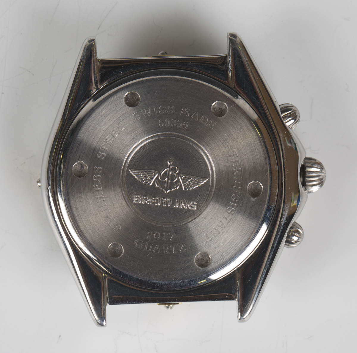A Breitling Chronomat stainless steel and 18ct gold gentleman's wristwatch,  Ref. 80350, with Qu