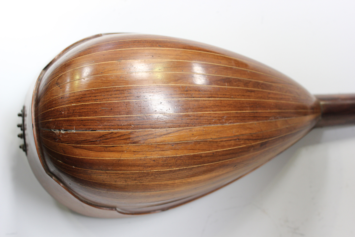A late 19th/early 20th century Neapolitan rosewood cased mandolin