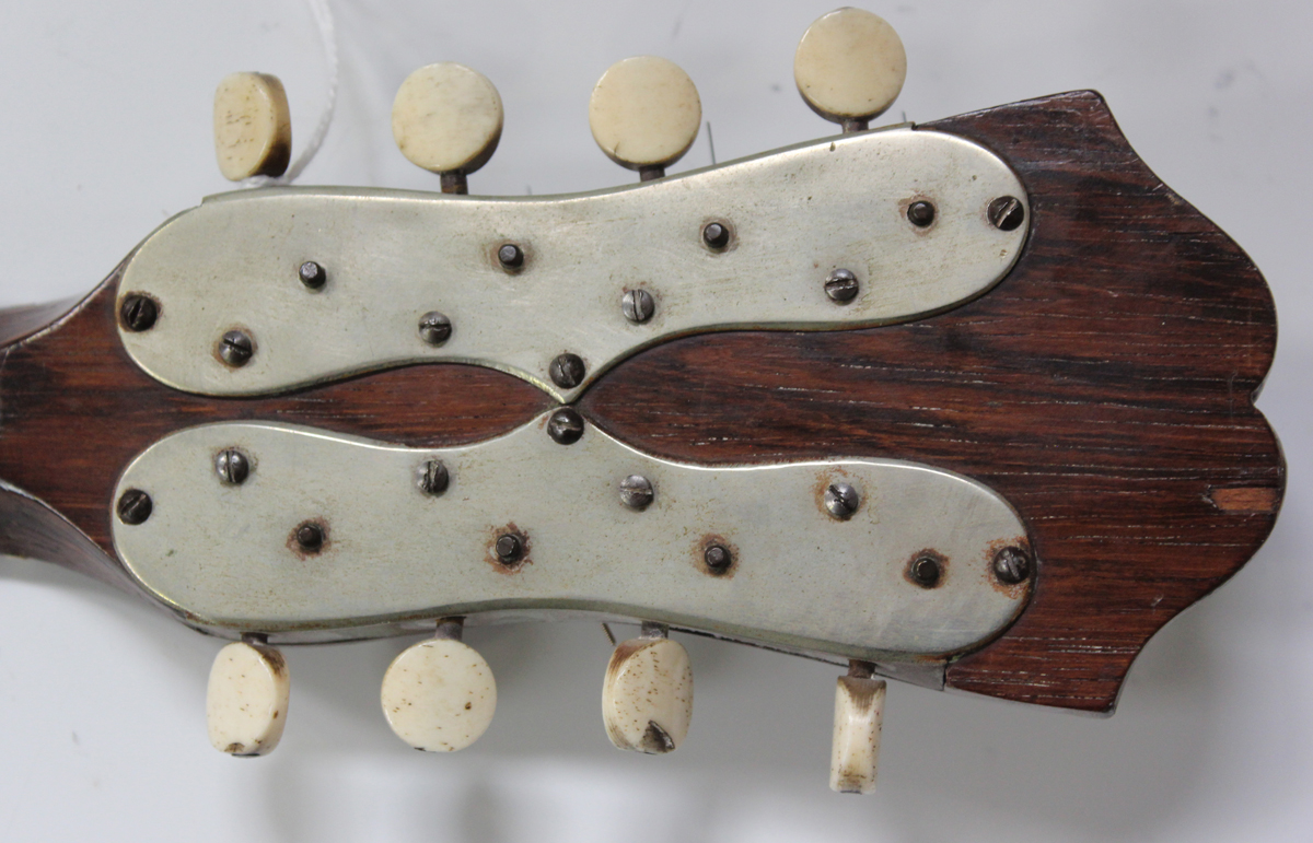 A late 19th/early 20th century Neapolitan rosewood cased mandolin