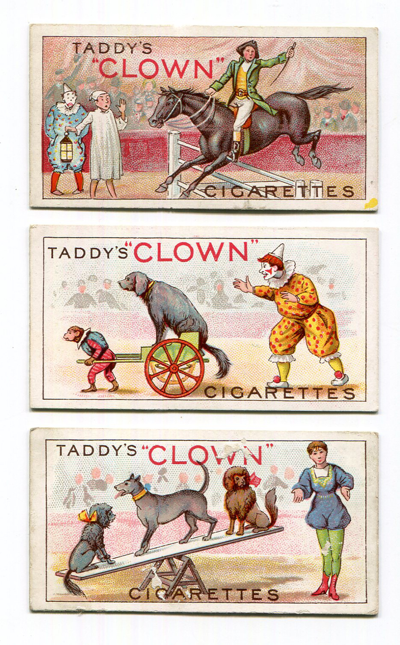 A set of 20 Taddy & Co. 'Clowns & Circus Artistes' cigarette cards, circa  1915 (1
