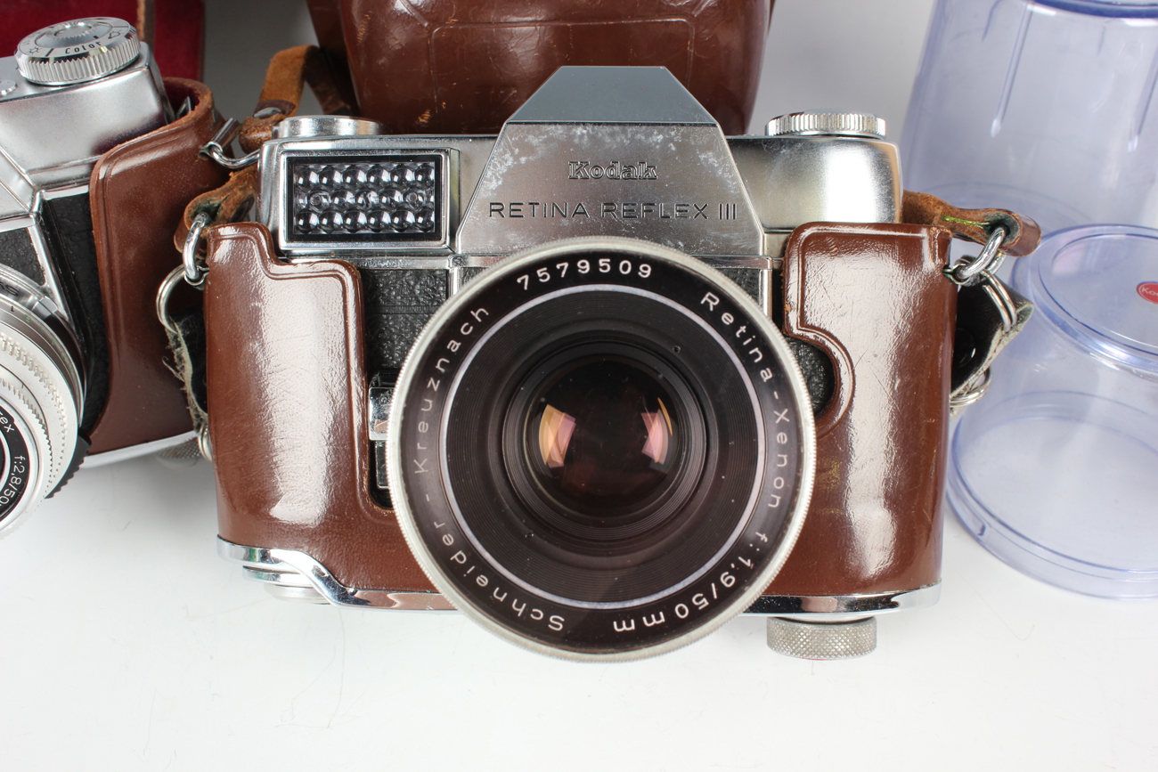 A Kodak Retina Reflex III camera with Schneider-Kreuznach Retina