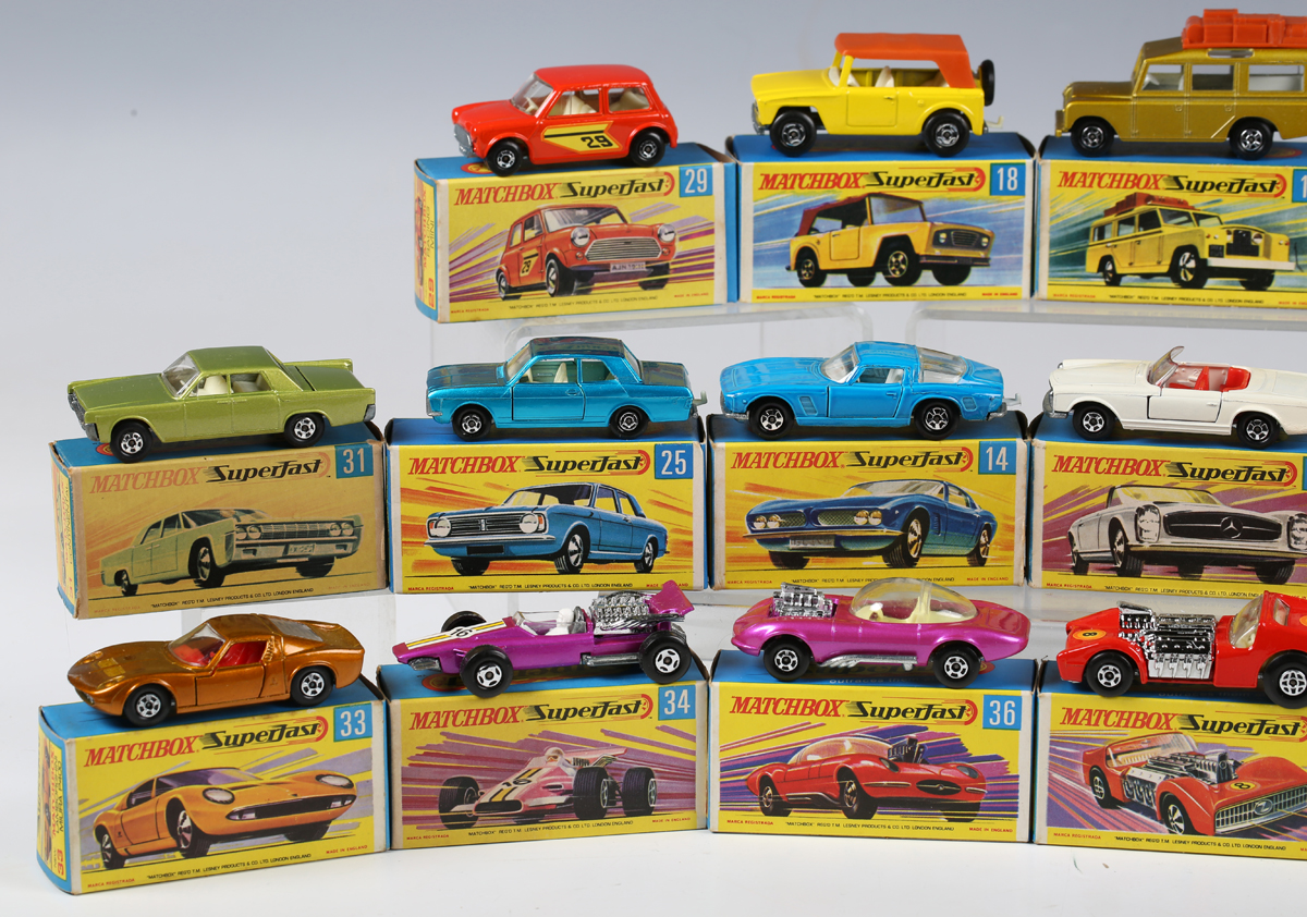 Seventy-five Matchbox Superfast vehicles, including No. 5