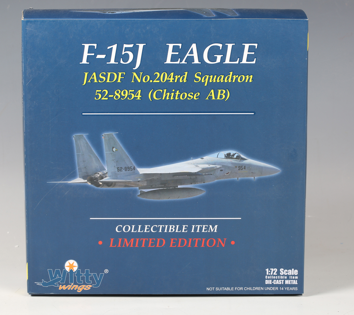 Six Witty Wings 1:72 scale model aircraft, comprising F-15J