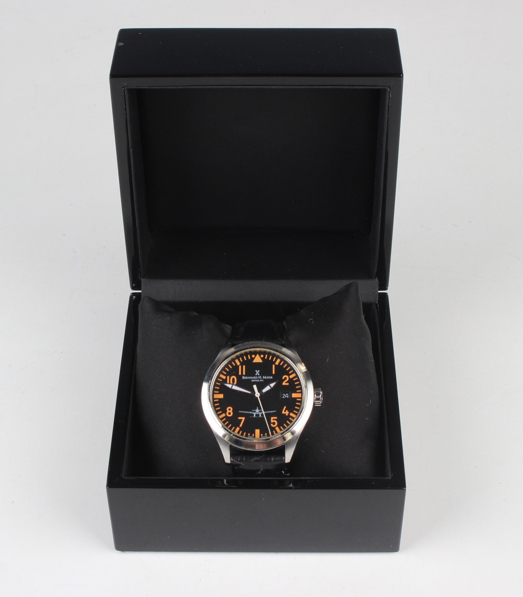 A Bernhard H. Mayer Spitfire stainless steel circular cased