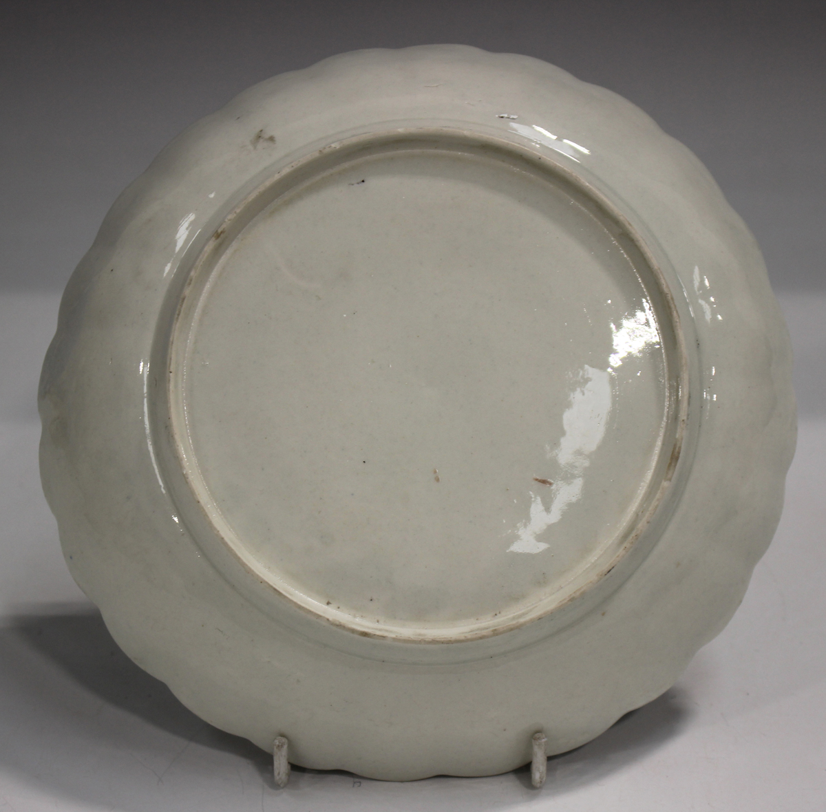 A Worcester porcelain turquoise glazed trio, circa 1770, painted