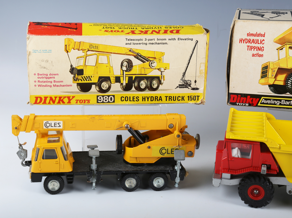 Six Dinky Toys vehicles, comprising No. 279 Aveling-Barford Six Dinky Toys vehicles, comprising No. 279 Aveling-Barford
