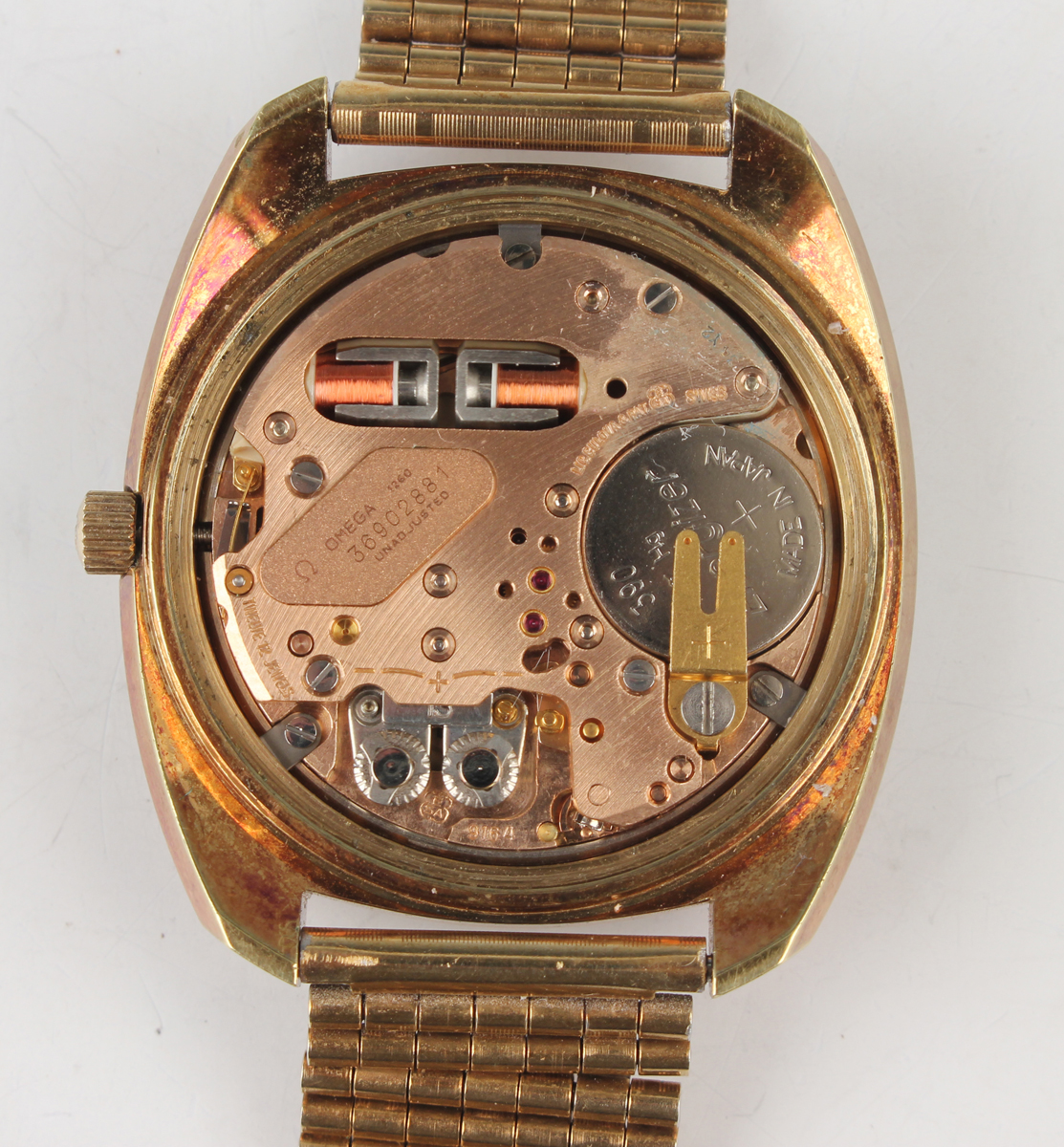 最愛 chronometer F300Hz Electronic Omega An gilt fronted metal アンティーク雑貨