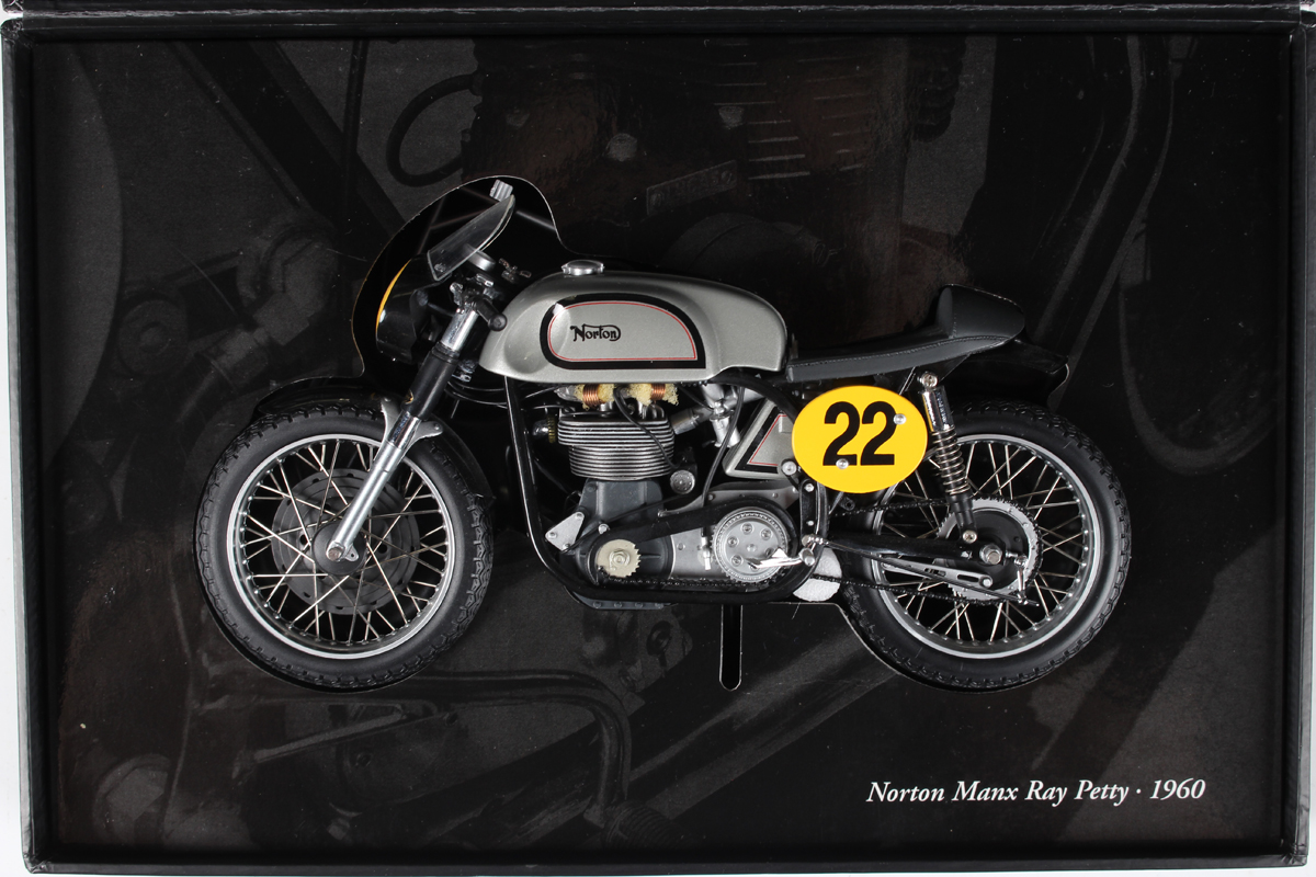 Four Minichamps 1:12 scale Classic Bike Series model motorcycles